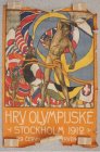 Potrhaný plakát z letních olympijských her ve Stockholmu 1912