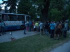 Autobuf Divadla Bufet na festivalu Dny evropských regionů v Hradci Králové. 